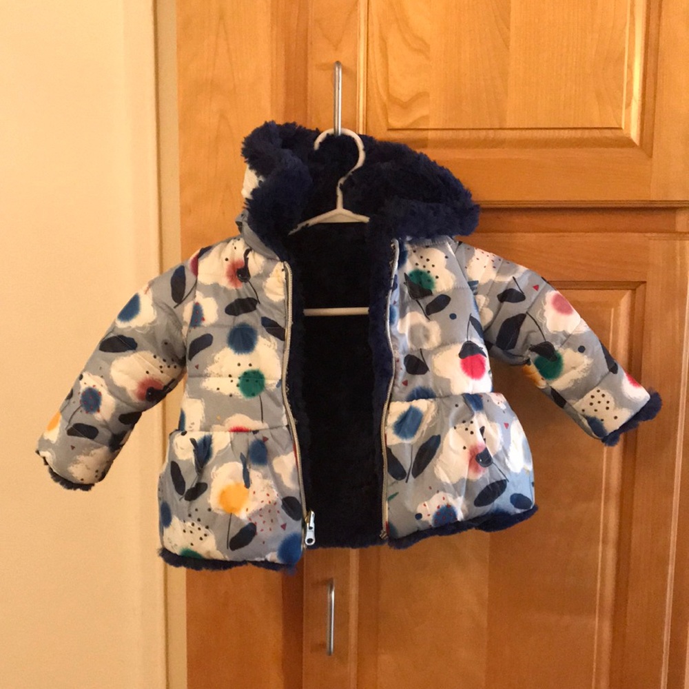 Baby winter reversible jacket